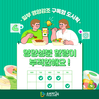 일부 영양강조 구독형 도시락 영양성분 함량이 부적합해요