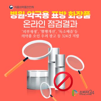 병원·약국용 표방 화장품 온라인 점검결과