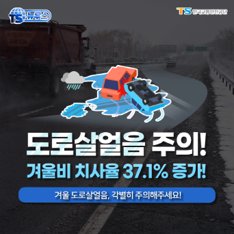 도로살얼음 주의! 겨울비 치사율 37.1% 증가!