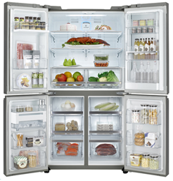 냉장고 제품 형태 구분 중 4도어형 상냉장, 하냉동 제품 대표 사진