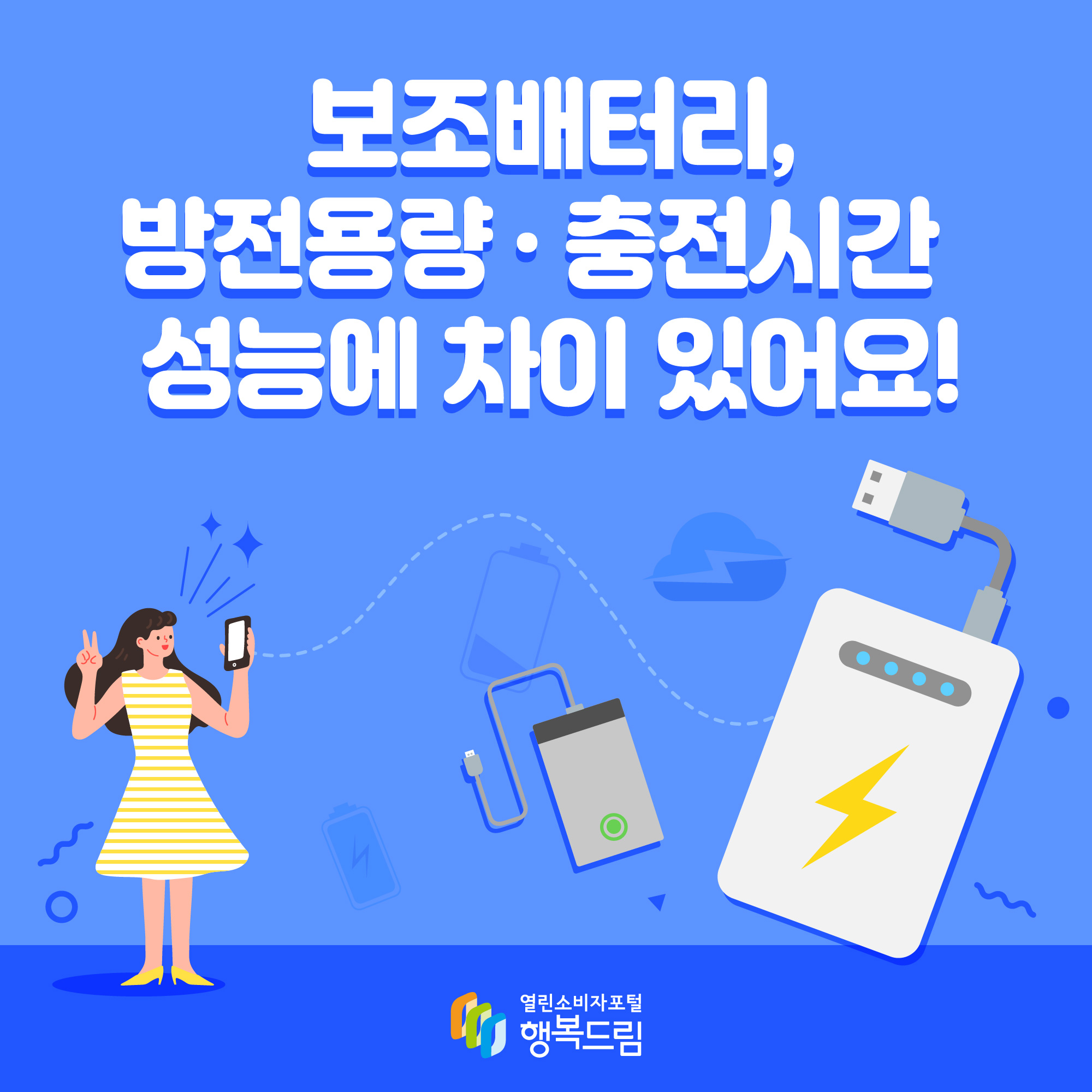 보조배터리, 방전용량·충전시간 성능에 차이 있어요!