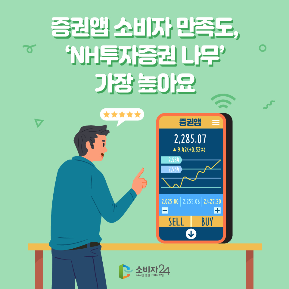 증권앱 소비자 만족도,‘NH투자증권 나무’가장 높아요