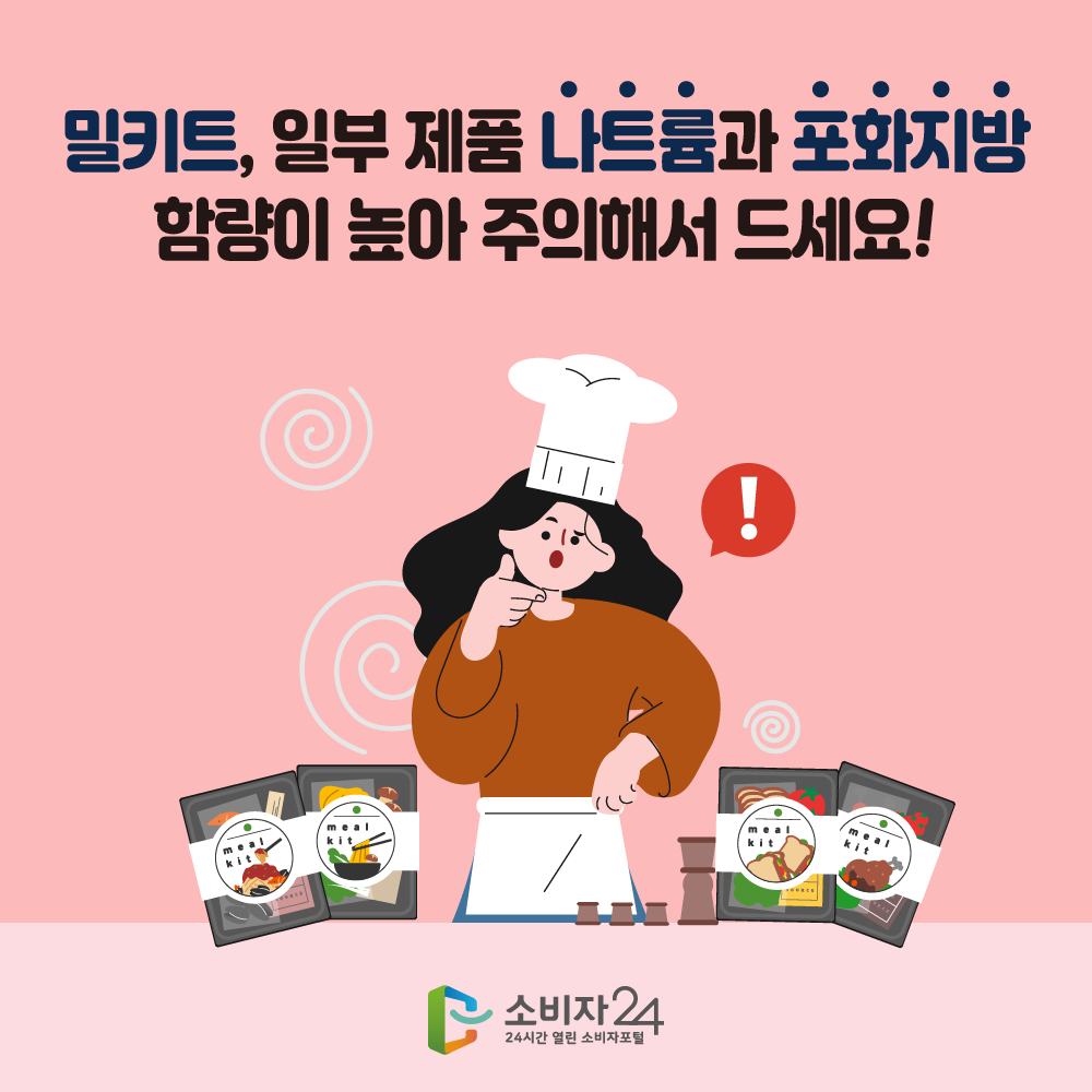 밀키트 일부 제품 나트륨과 포화지방 함량이 높아 주의해서 드세요!