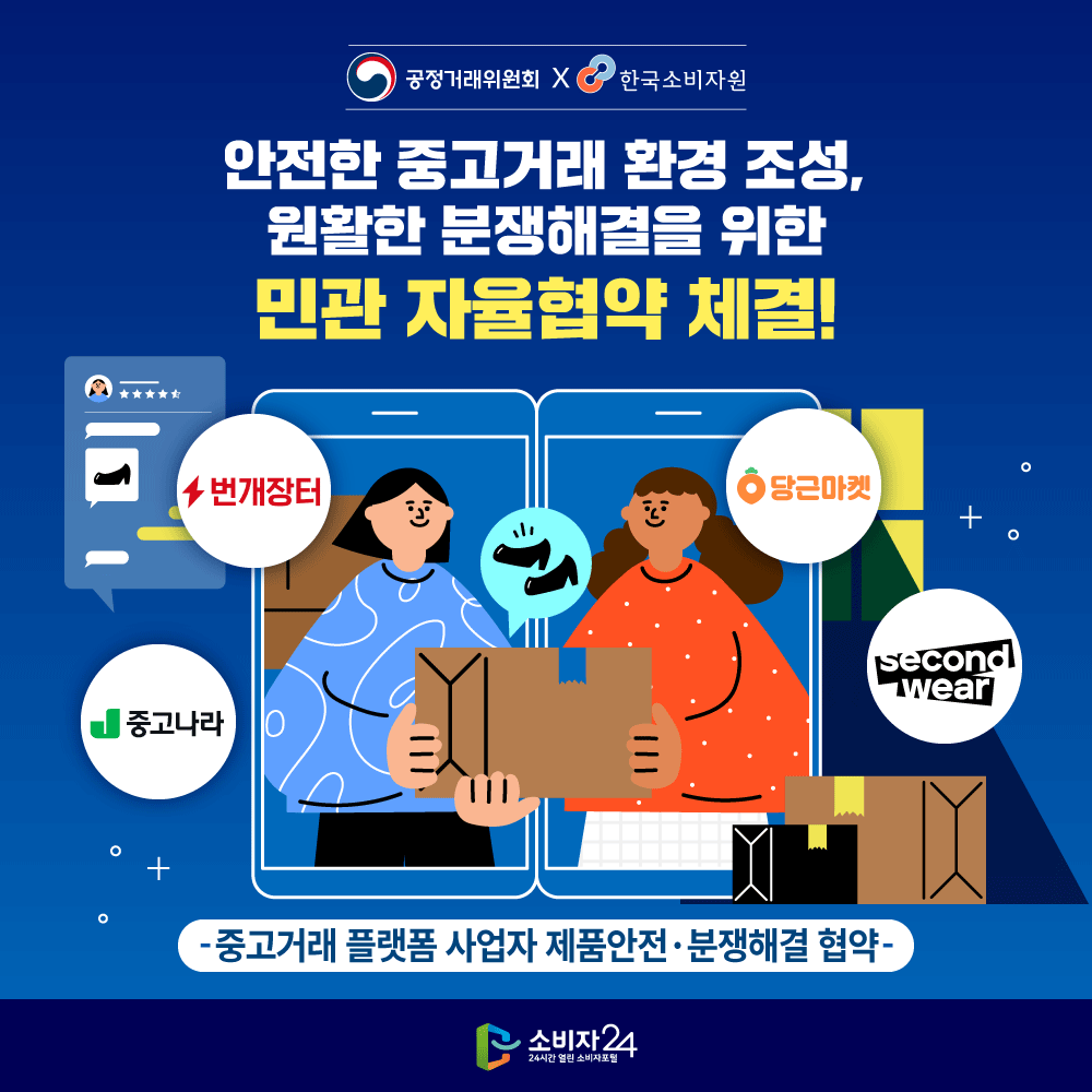 안전한 중고거래 환경 조성, 원활한 분쟁해결을 위한 민관 자율협약 체결! - 중고거래 플랫폼 사업자 제품안전·분쟁해결 협약 - 