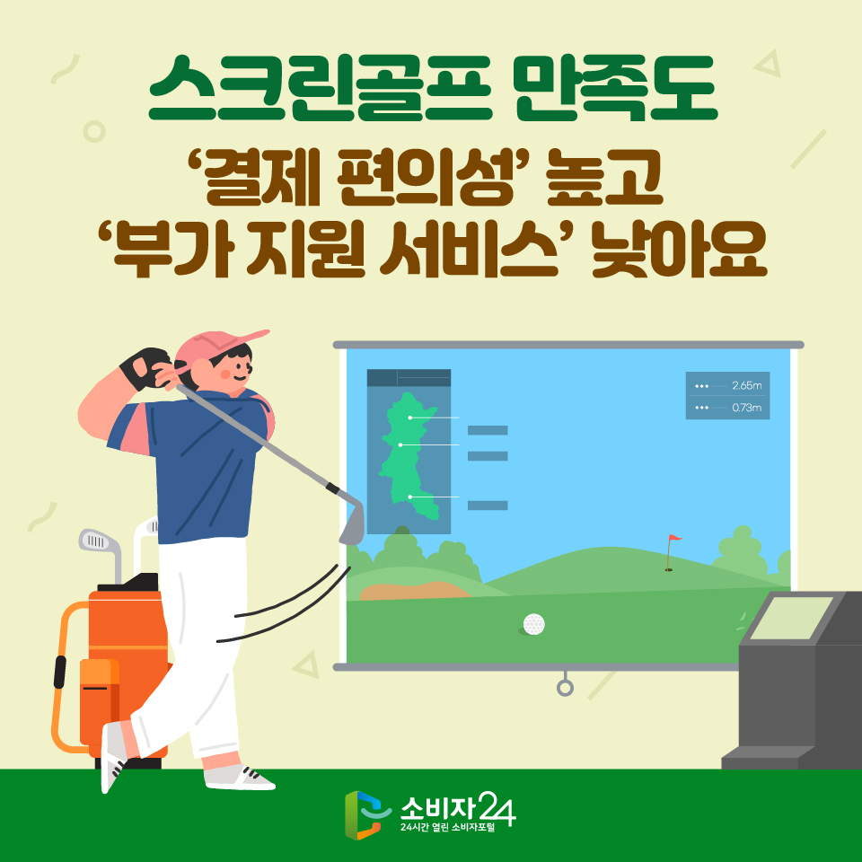 스크린골프 만족도, ‘결제 편의성’ 높고 ‘부가 지원 서비스’ 낮아요