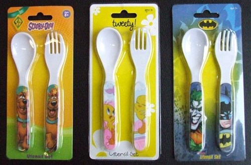 Scooby Doo, Tweety and Batman Fork and Spoon Sets