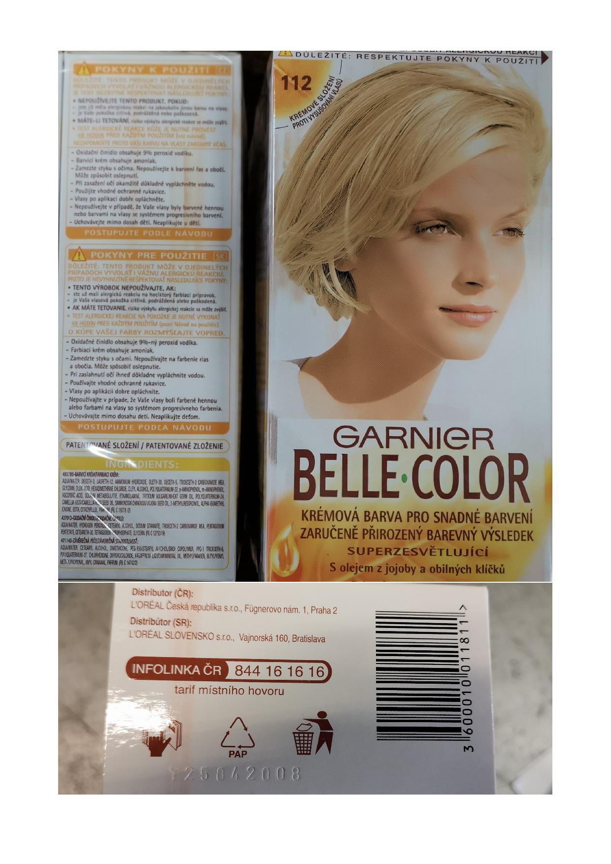 Hair dye ; Garnier ; Garnier Belle Color