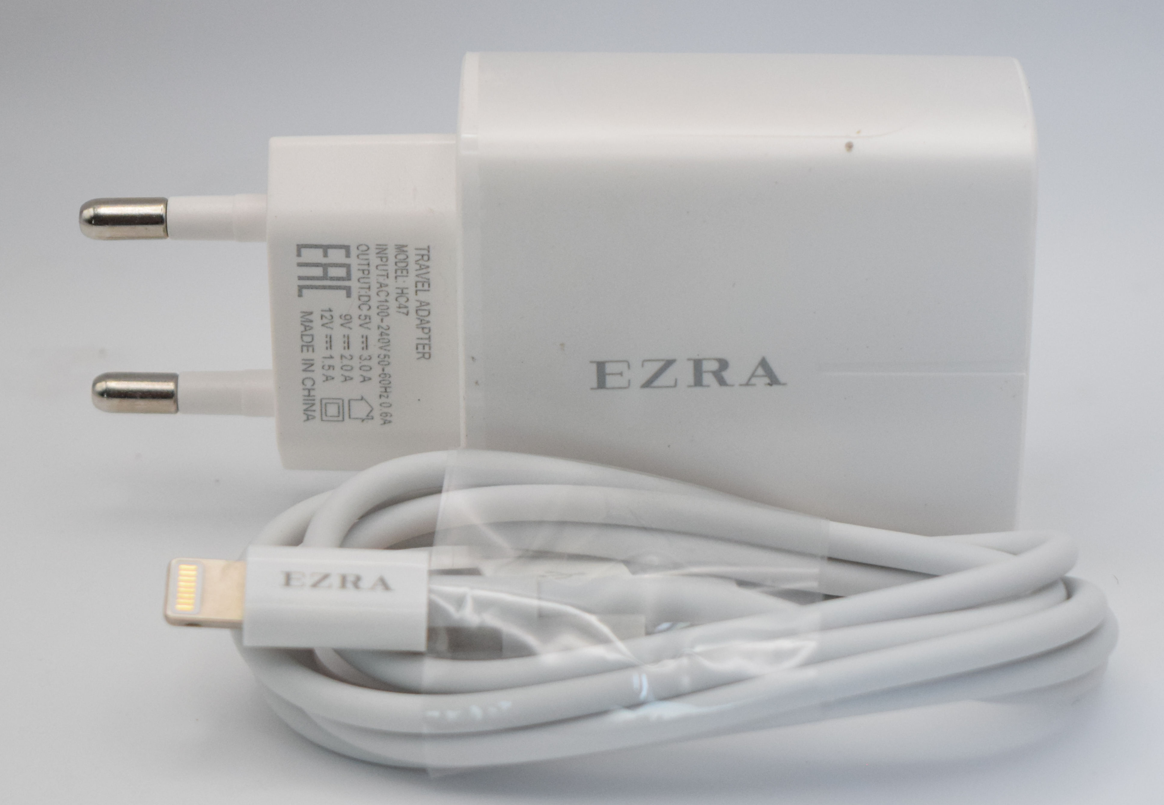 USB charger ; EZRA ; FAST CHARGER, TRAVEL ADAPTER