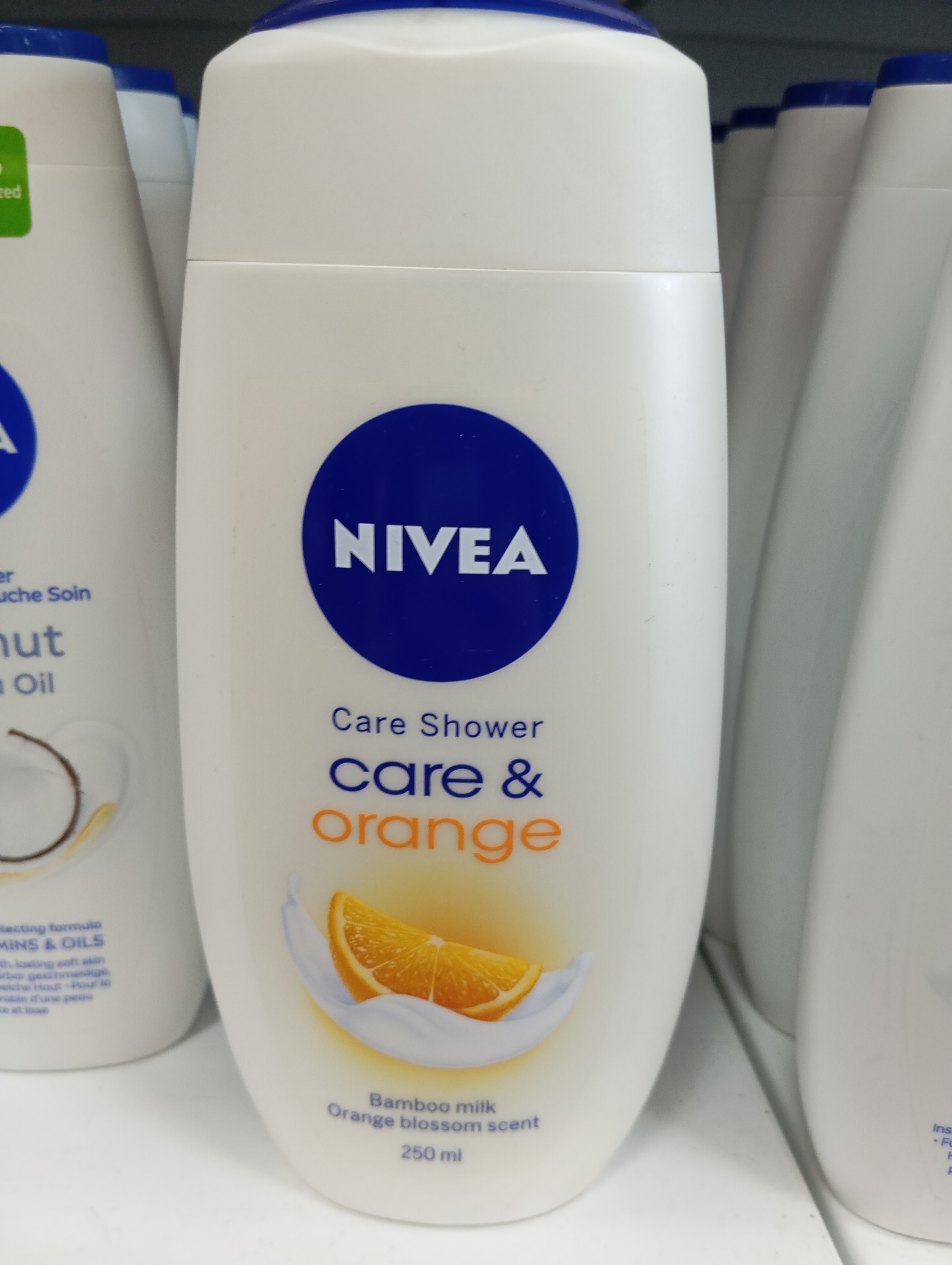 Shower gel ; Nivea ; Care Shower care & orange