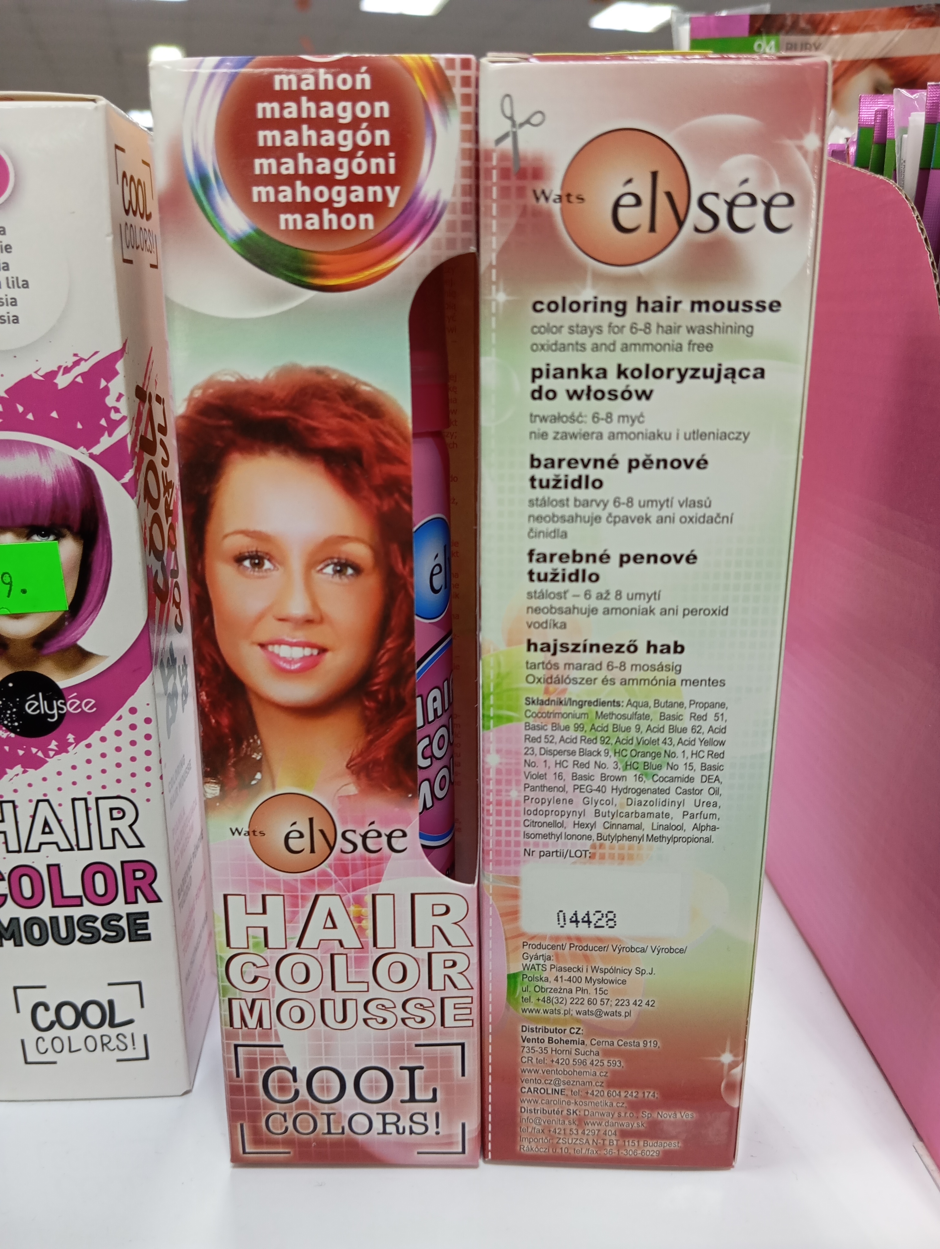 Hair colouring mousse ; Wats élysée ; COOL COLORS!