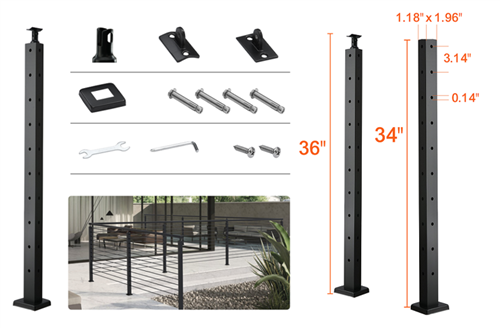 Stainless steel cable railing kits