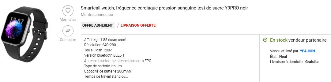 Smartwatch ; Unknown ; Smartcall watch, frequen...
