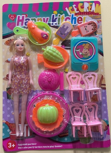 Plastic doll set ; Unknown ; Happy kitchen ICE ...