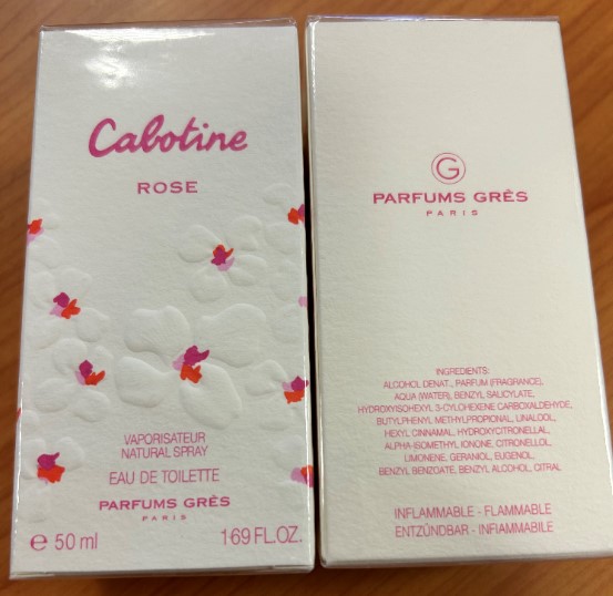 Eau de toilette ; Parfumes Gres Paris ; Cabotin...