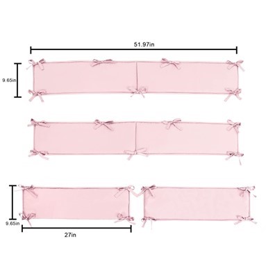 AUGNORYE Padded Cushioned Crib Bumpers