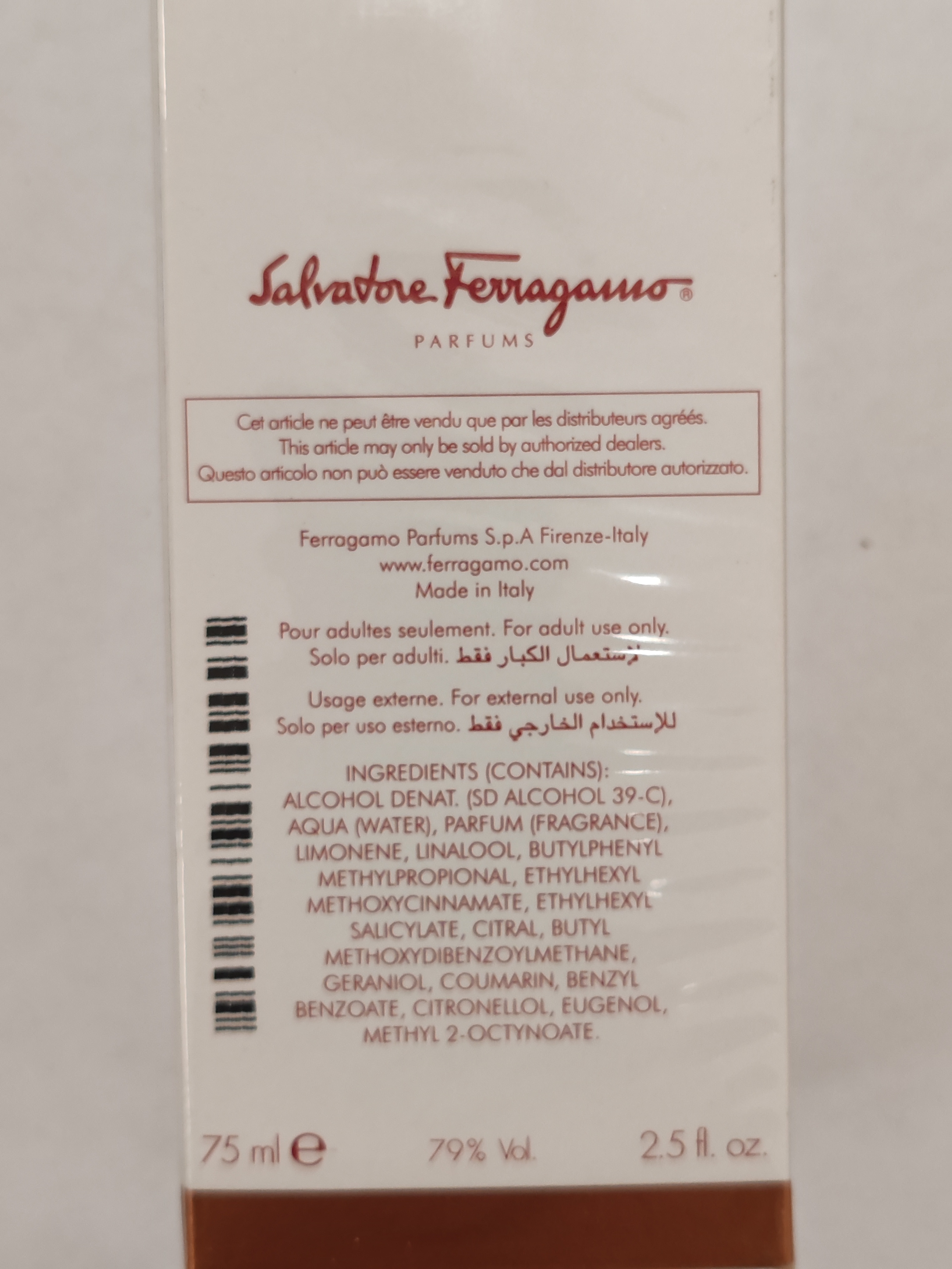 Eau de toilette ; Salvatore Ferragamo ; Tuscan ...
