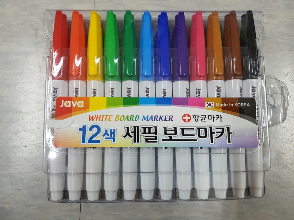 학용품 [12색 세필보드마카]