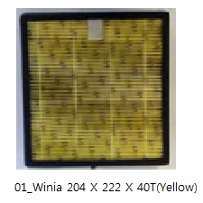 OIT 항균필터 [[필터 모델명] 1. Winia 204 X 222 X 40T(Yellow), 2. Winia 204 X 222 X 40T(White-H1)]