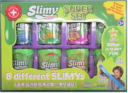 액체괴물(완구) [SUPER SET 8 CUPS Slimy Super Fluffy(노랑)]