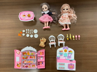 역할놀이 완구(완구) [(제품명)DRESS DOLL 주방놀이 세트]